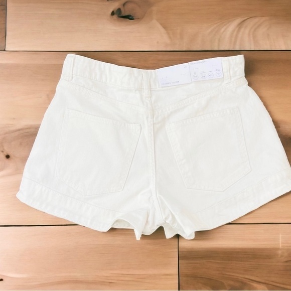 NEW We Wore What White Denim Shorts Cutoffs Seamed Flare Classic Size 26 - Picture 8 of 12